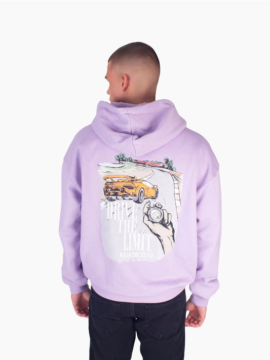 Track Oversized Hoodie Lilac